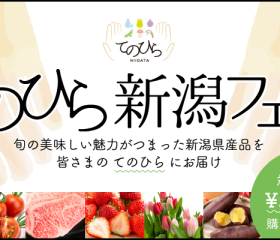 【期間限定】旬の食材を500円引き!てのひら新潟フェア※終了しました