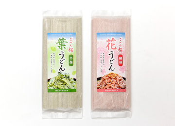 商品イメージ(左/葉うどん、右/花うどん)