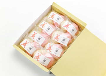 梱包イメージ(「うさぎ」のシール)