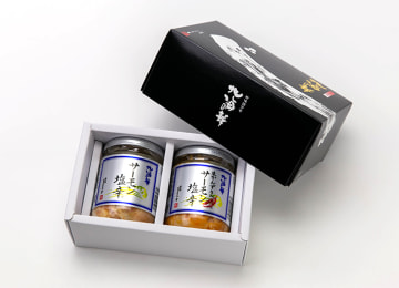 梱包イメージ(サーモン塩辛食べ比べセット)