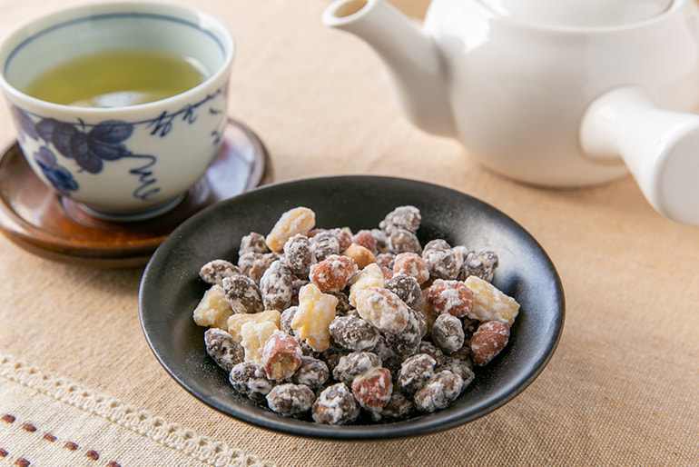 豆菓子「柳さんのぽりぽり茶豆」 – 柳農産
