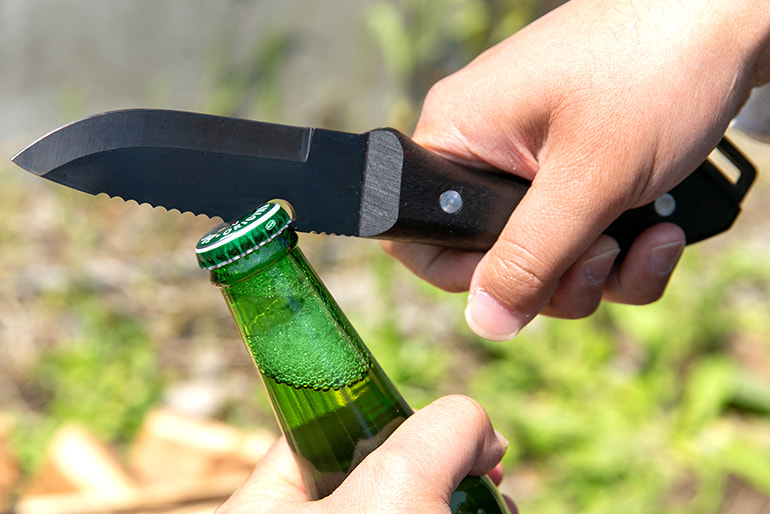 剣謙心 アウトドアナイフ「YAIBA(黒染)」 – 剣謙心株式会社