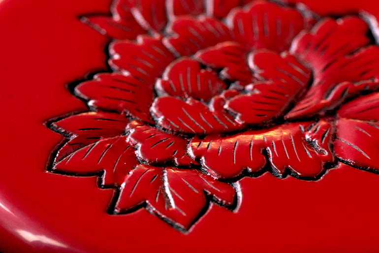 村上木彫堆朱 姫鏡 – 川村庚堂漆器店