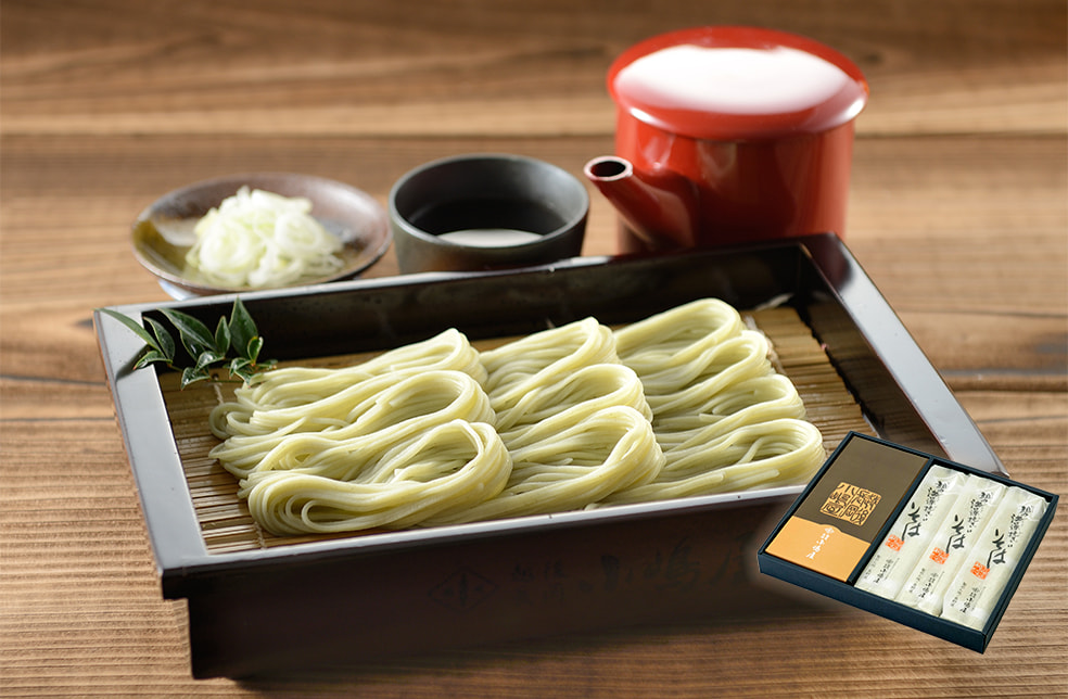 長岡小嶋屋のへぎそば(越の海藻挽きそば・乾麺)