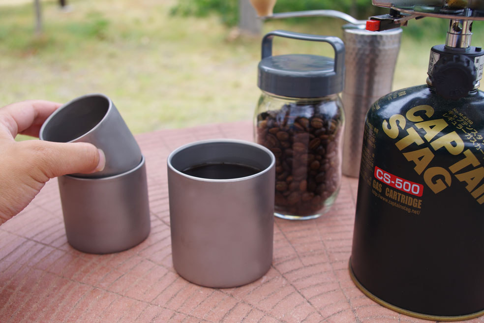 スタッキング チタンマグカップ(二重構造)