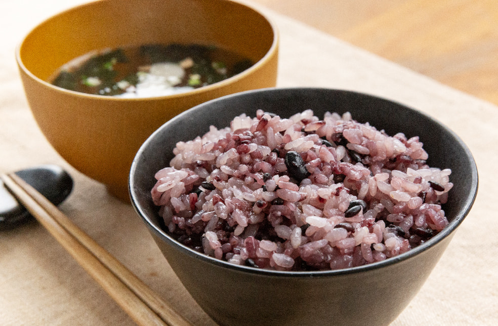 黒米お赤飯(雑穀米)