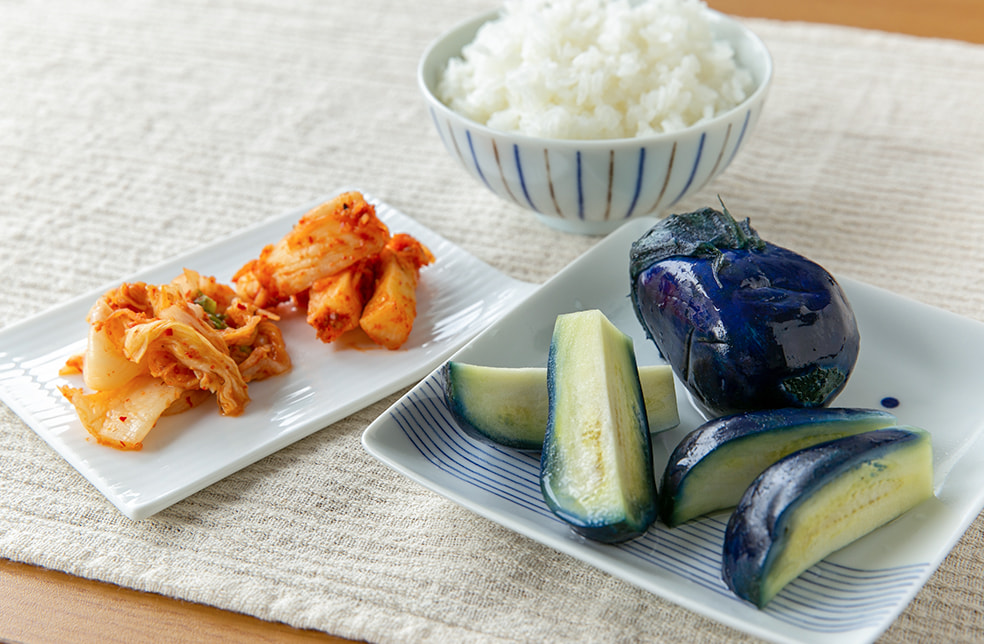 十全茄子漬けとキムチの詰め合わせ