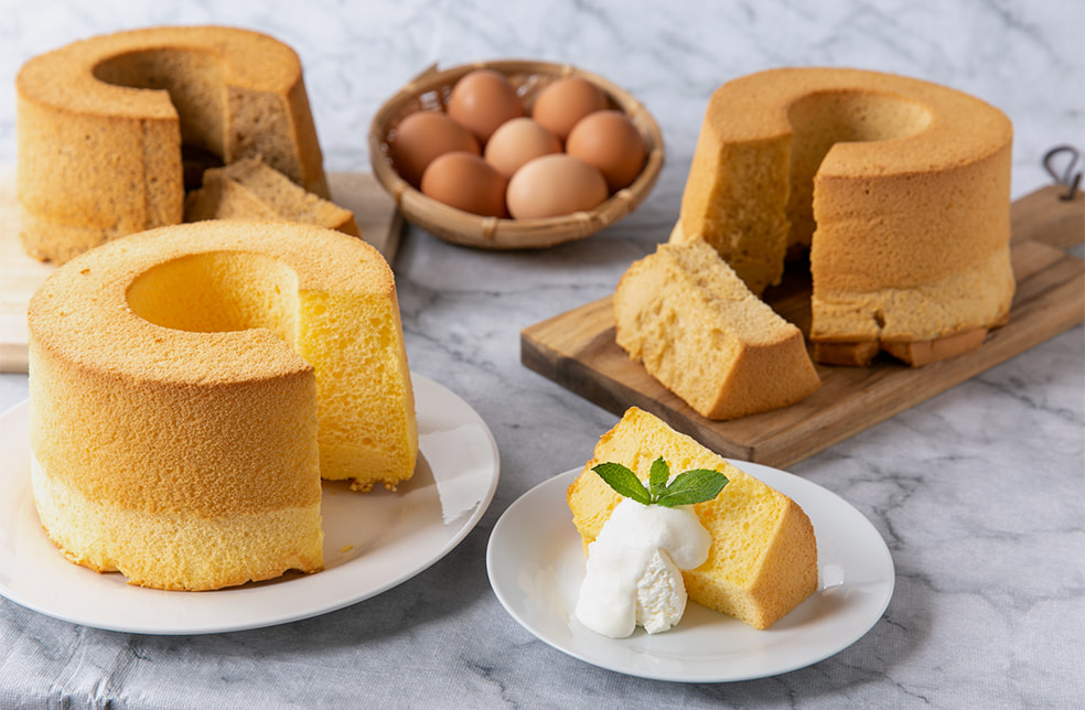 しっとりふわふわのシフォンケーキ