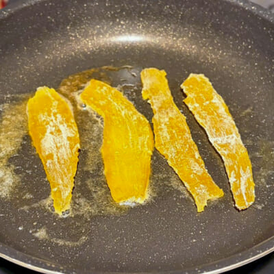 バターのコクと塩味が、さつまいもの甘みを引き立てます