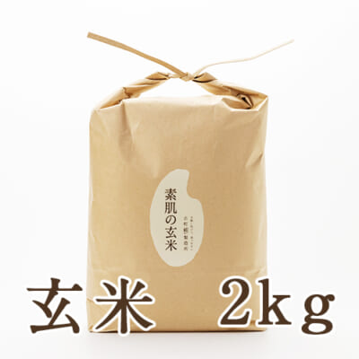 【定期購入】新潟産 ミルキークイーン「素肌の玄米」2kg