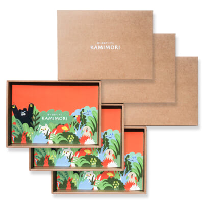 遊べる紙サンプル「KAMIMORI」3箱