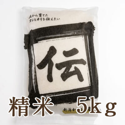 【定期購入】新潟産 植酸栽培コシヒカリ「伝」精米5kg