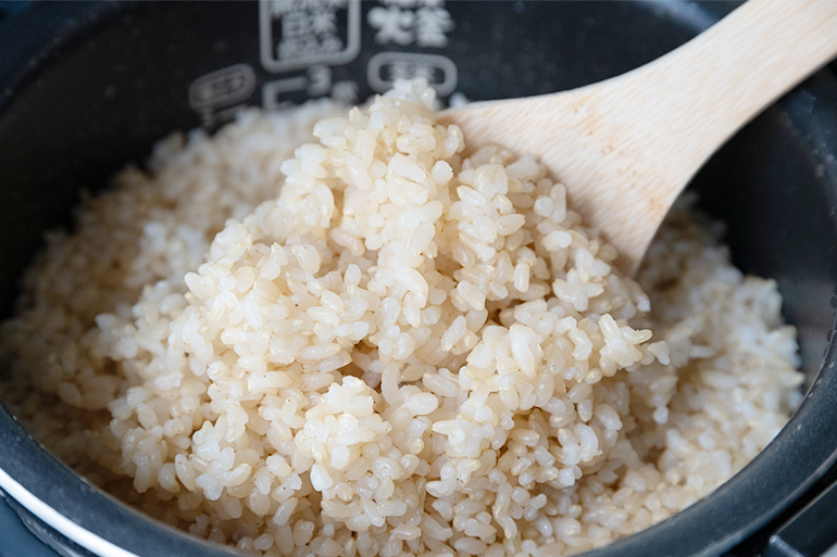 自然の力が育んだお米の養分を目一杯取り入れられる玄米