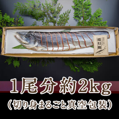 村上名産 塩引き鮭 1尾分（切り身まるごと真空包装）仕上り約2kg