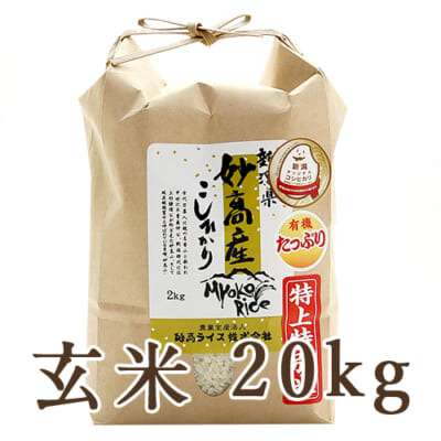 【定期購入】特上特別米コシヒカリ 玄米20kg