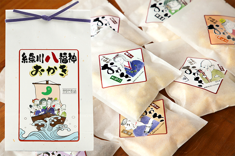七福神ともう一人?糸魚川土産「八福神おかき」