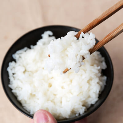お米の粒が大きめで、食べごたえ満点