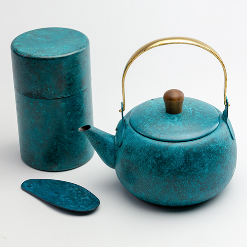 茶器 茶筒 青銅器 新品未使用品 新潟直送計画】茶器セット（急須・茶筒・茶み） – 燕の金属加工