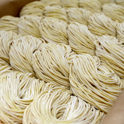 自家製の麺は北海道産小麦を100％使用