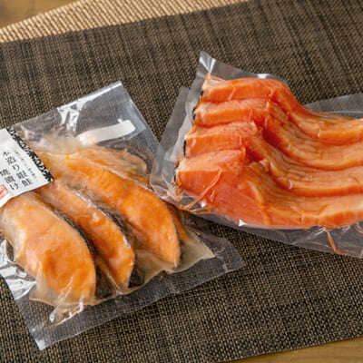 看板商品「本造り銀鮭」と「焼き漬け」のセット