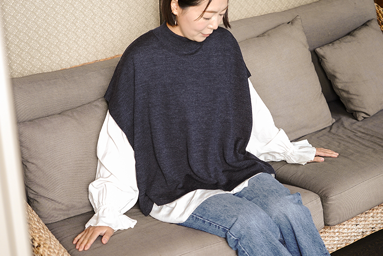 ニットの街・五泉で生まれたポンチョ