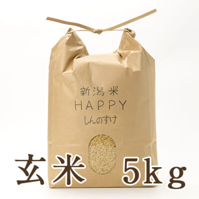 【定期購入】新潟県産 新潟米HAPPY新之助 玄米5kg