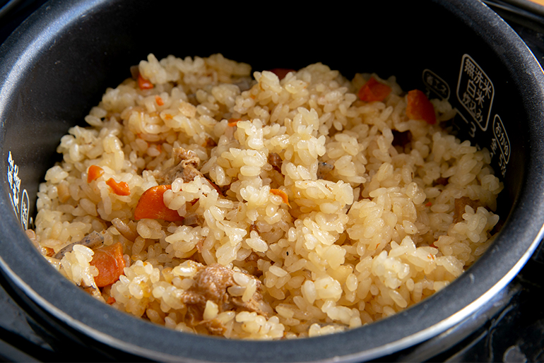 うるち米と混ぜた炊き込みご飯も絶品