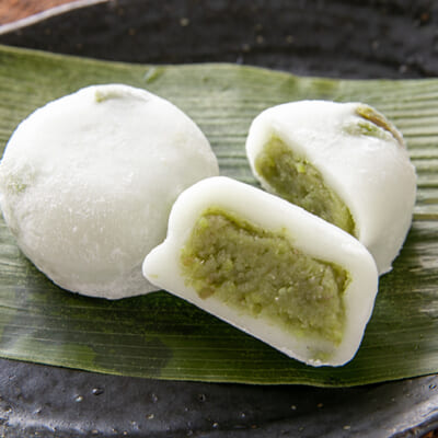 新潟県産茶豆を100％使用、冷凍の茶豆大福