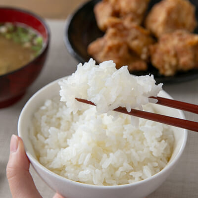 ツヤツヤとした美しい炊き上がり