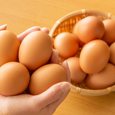 小林養鶏場のブランド赤卵「阿賀一番卵」