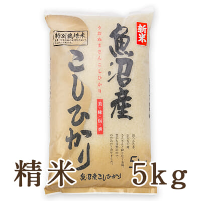 【定期購入】魚沼産コシヒカリ（特別栽培米）精米5kg