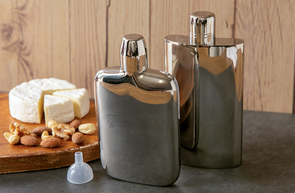 映画　国宝　ステンレスボトル　2種セット　非売品 新潟直送計画】ウイスキーボトル ミラー仕様 – 三宝産業