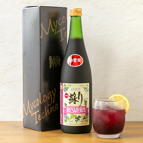 奇跡のキノコ、白雪茸、蘇りレスベラ 720ml 、ノンアルコール