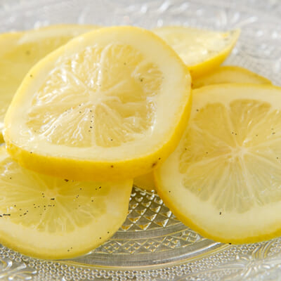 レモンの香りが、さわやかな酢と相性ぴったり