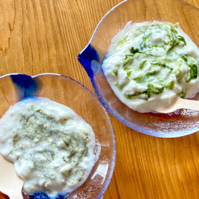 抽出後の茶葉は、ヨーグルトなどに混ぜて食べられます