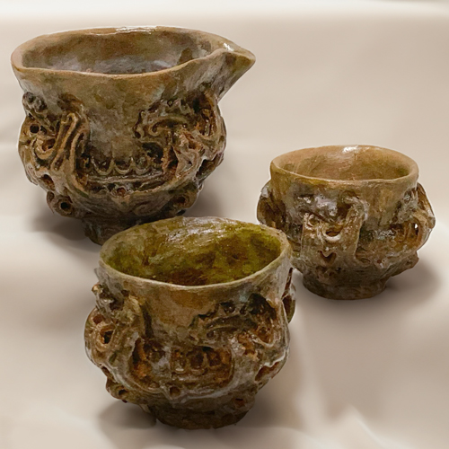 新潟直送計画】火焔型酒器（お銚子・ぐい呑み） – 縄文ギャラリー「JOMON」