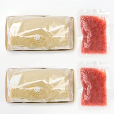 米粉のふんわりロールケーキ 2本（越後姫ソース付き）