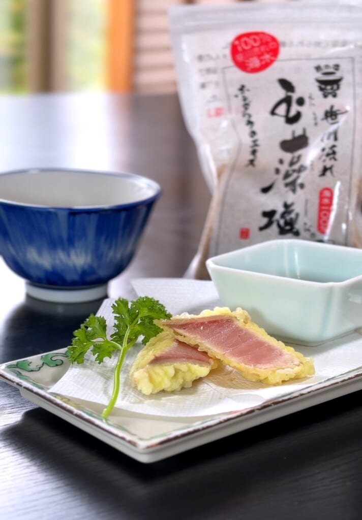 日本海の藻塩でいただく半生寒ブリ天ぷらクーポン