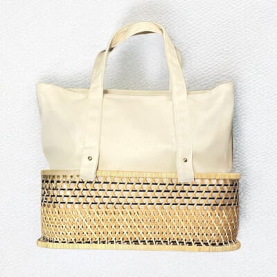 トートバッグ「ふたえ籠」L ホワイト