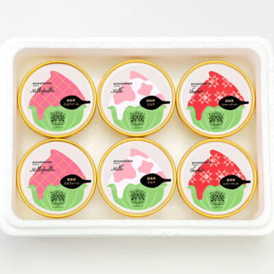 越後姫アイス 3種 計6個