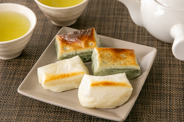 自社栽培のもち米を使用した「杵つき餅」