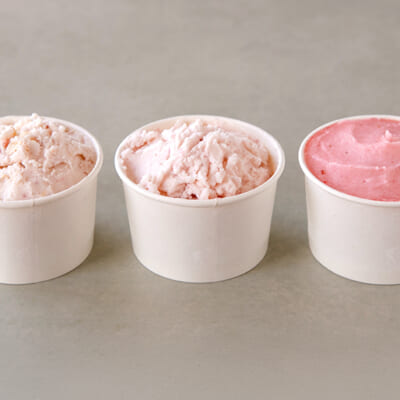 新潟のブランドいちごを贅沢に使ったアイス