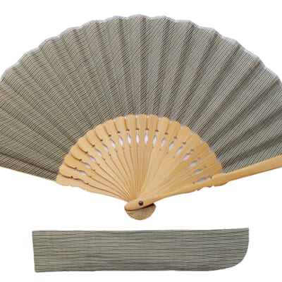 高級織物・小千谷縮の扇子