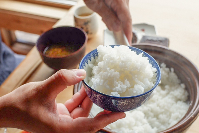 旨味がぎゅっと詰まった「山つき米」