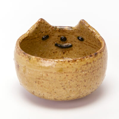 新津焼「猫酒器」