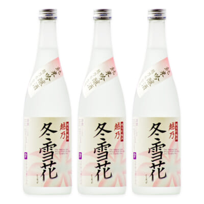 越乃冬雪花 純米吟醸 1.8l(1升) 3本