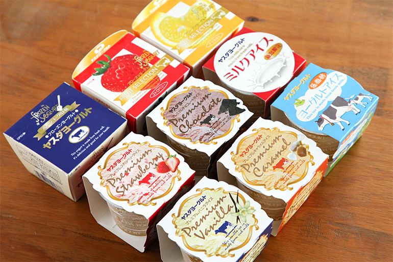 ヤスダヨーグルトのアイスクリームとフローズンヨーグルト